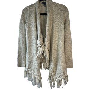 I-N-C International Concepts cardigan sweater knit Small beige and white READ